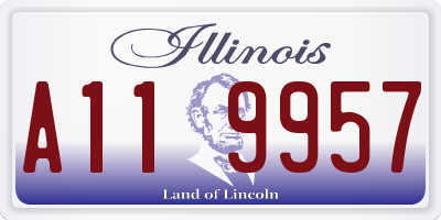 IL license plate A119957
