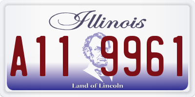 IL license plate A119961