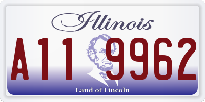 IL license plate A119962