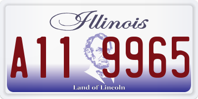 IL license plate A119965
