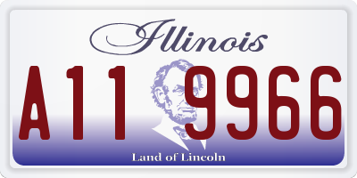 IL license plate A119966