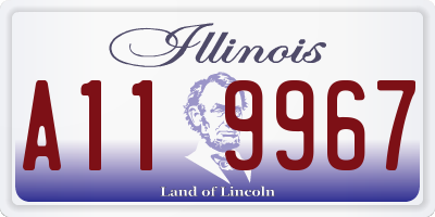 IL license plate A119967