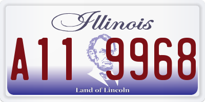 IL license plate A119968