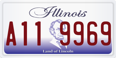 IL license plate A119969