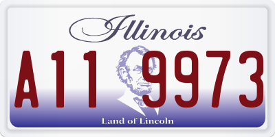 IL license plate A119973