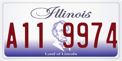 IL license plate A119974
