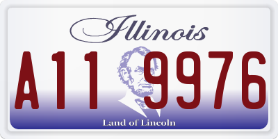 IL license plate A119976