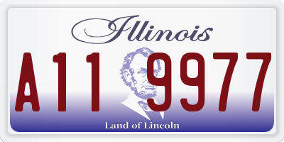 IL license plate A119977