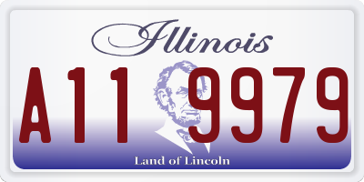 IL license plate A119979