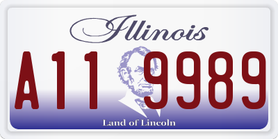 IL license plate A119989