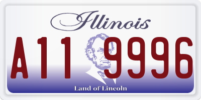 IL license plate A119996