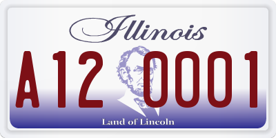 IL license plate A120001