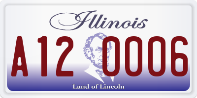 IL license plate A120006