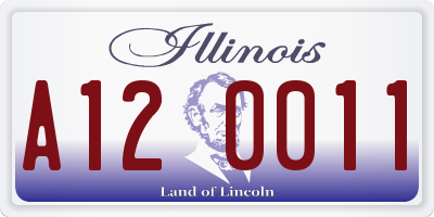 IL license plate A120011