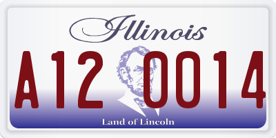 IL license plate A120014