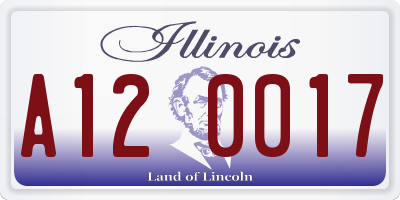 IL license plate A120017