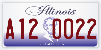 IL license plate A120022