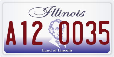 IL license plate A120035