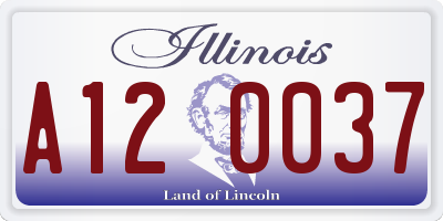 IL license plate A120037