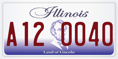 IL license plate A120040