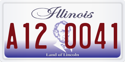 IL license plate A120041