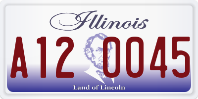 IL license plate A120045