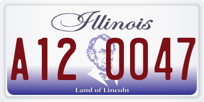 IL license plate A120047