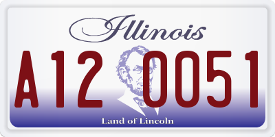 IL license plate A120051