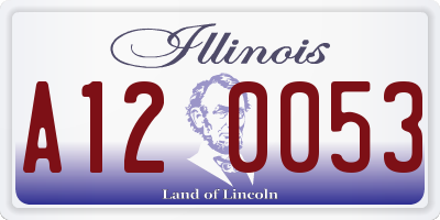 IL license plate A120053