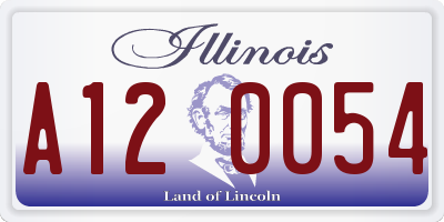 IL license plate A120054