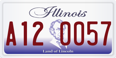 IL license plate A120057