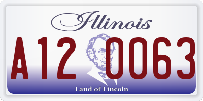 IL license plate A120063