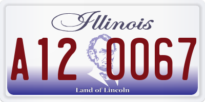 IL license plate A120067