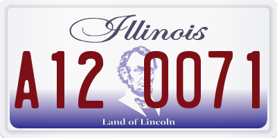 IL license plate A120071