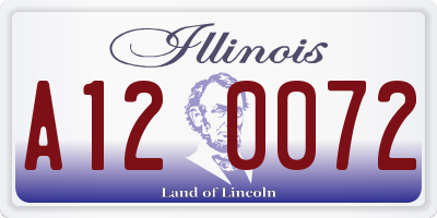 IL license plate A120072