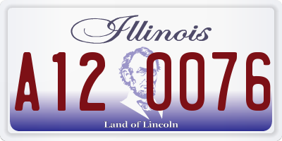 IL license plate A120076