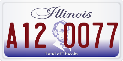 IL license plate A120077