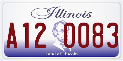 IL license plate A120083