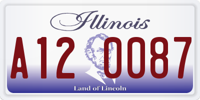 IL license plate A120087