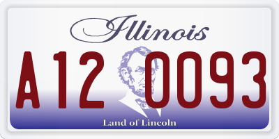 IL license plate A120093