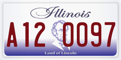 IL license plate A120097