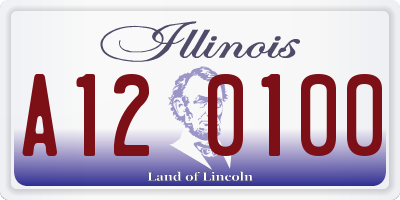 IL license plate A120100