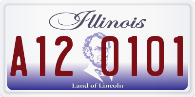 IL license plate A120101