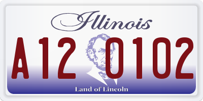 IL license plate A120102