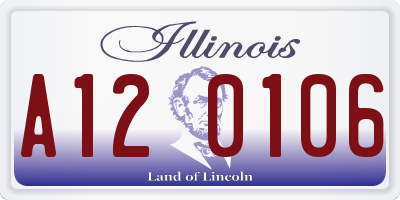 IL license plate A120106