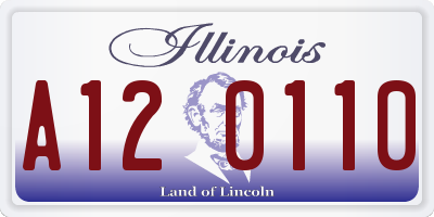 IL license plate A120110