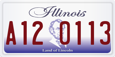 IL license plate A120113