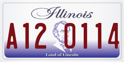 IL license plate A120114