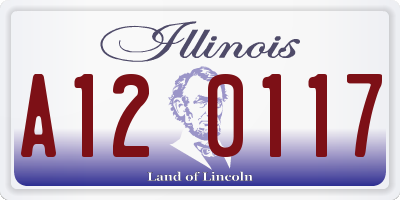 IL license plate A120117