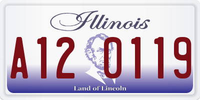 IL license plate A120119